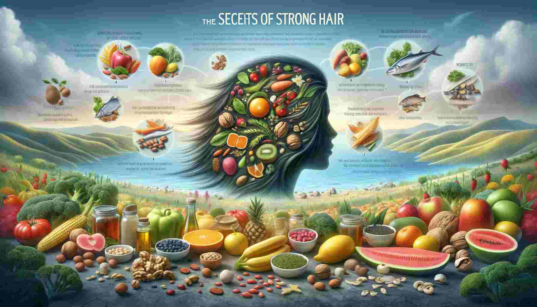Les secrets des cheveux forts, vitamines et nutriments essentiels